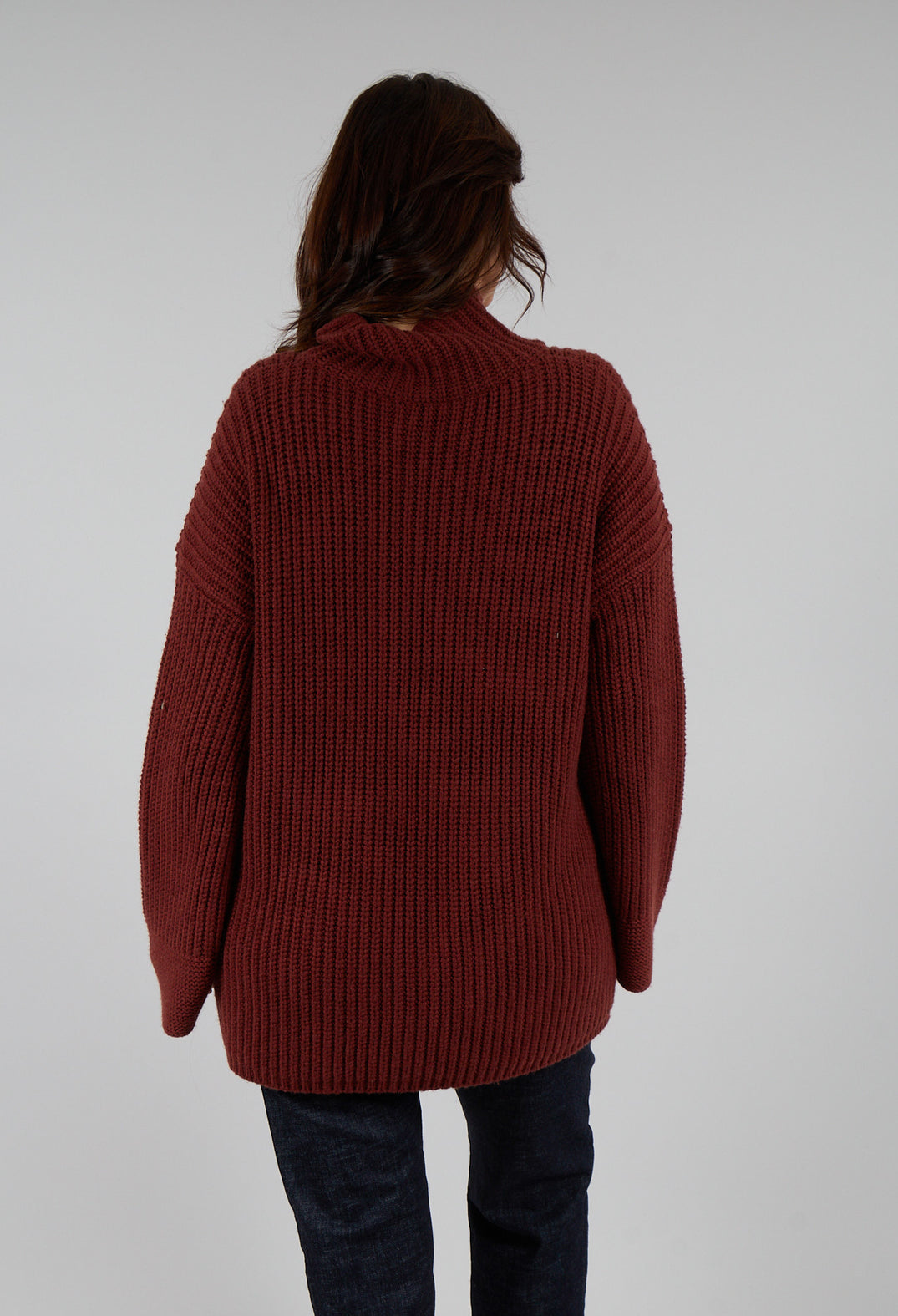 Knitted Sweater in Cuoio Cuir