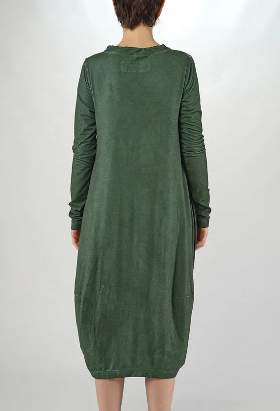 PRE-ORDER - Jersey Dress with Drawstring Neckline in Crab Cloud (Pictured in Pine Cloud) - 2560912