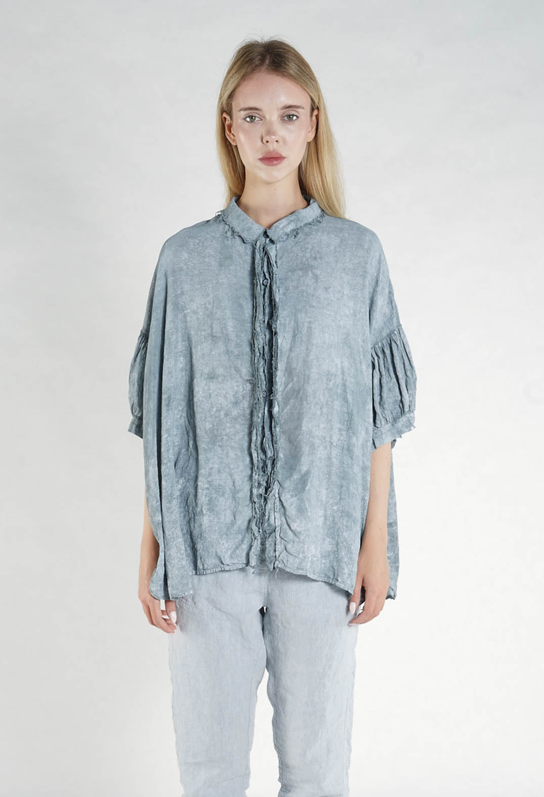 PRE-ORDER - Rundholz Raw Edge Shirt in Amber Fog - 2580403 (Pictured in Seaweed Fog)