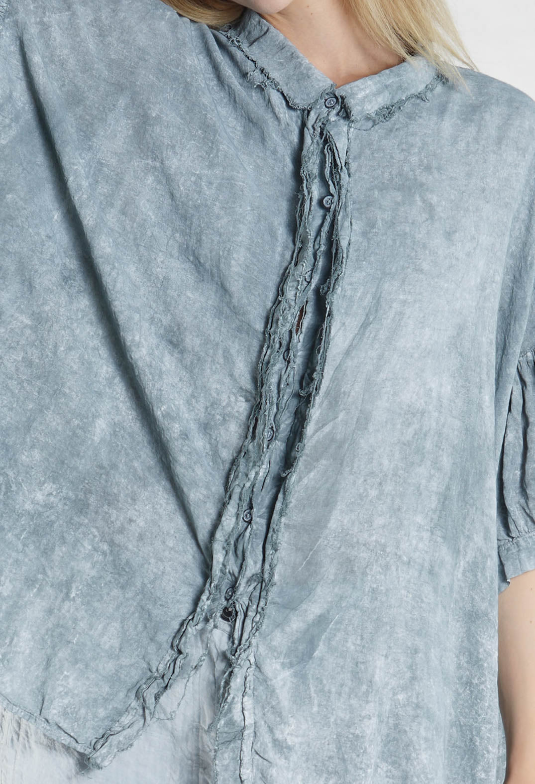 PRE-ORDER - Rundholz Raw Edge Shirt in Seafoam Fog - 2580403 (Pictured in Seaweed Fog)