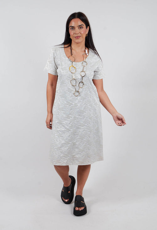 Shift Style Floral Jacquard Dress in Mint