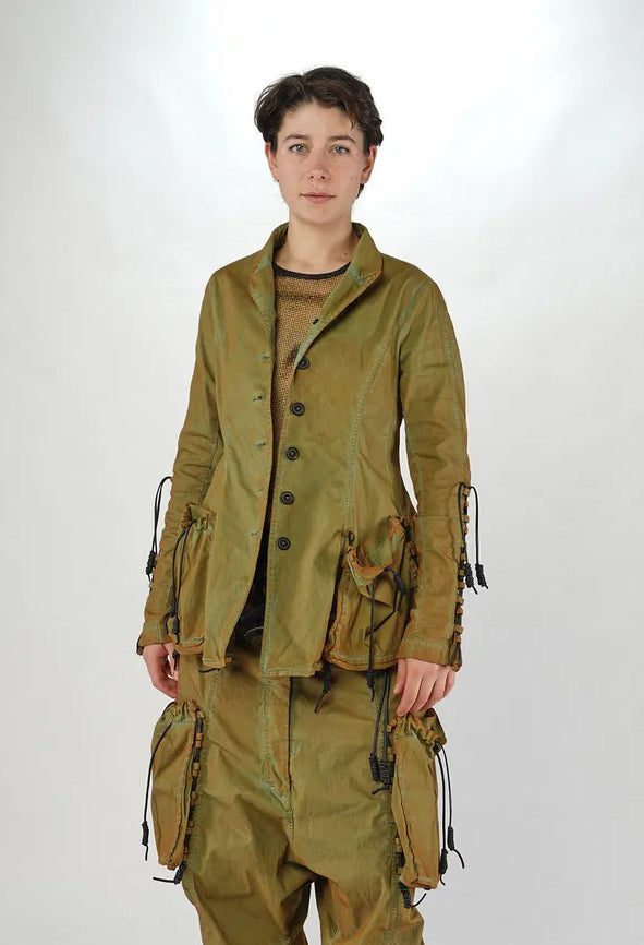 PRE-ORDER - Button Through Jacket with Feature Pockets in Flamingo Cloud (Pictured in Lagoon Cloud) - 2601113