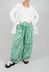 Relaxed Fit Trousers with Elasticated Waist in Apple Print