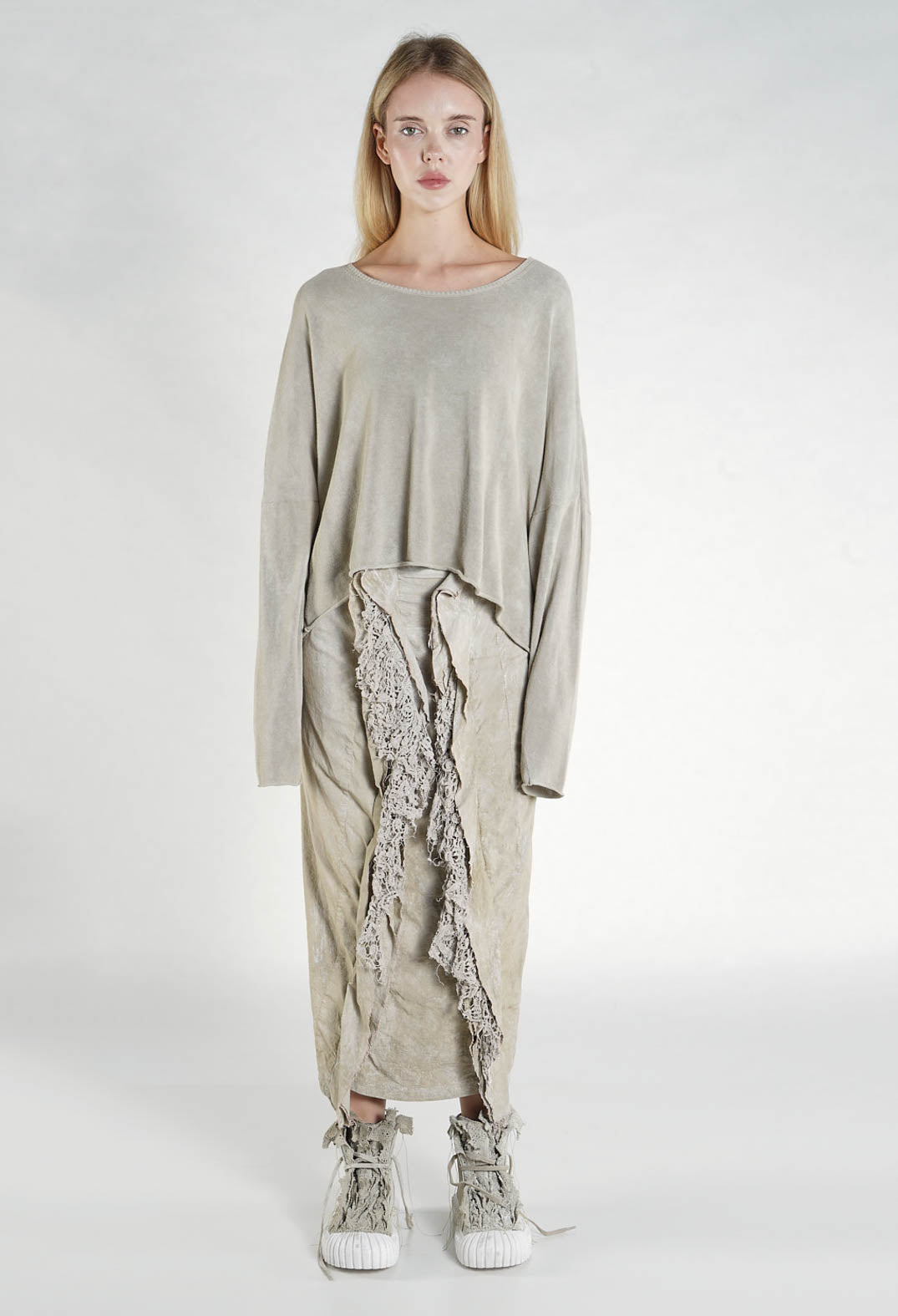PRE-ORDER - Cropped Jumper inSeafoam Fog - 2690703 (Pictured in Linen Fog)