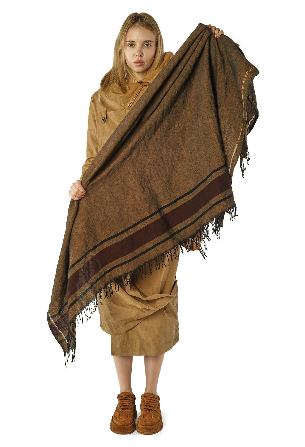 PRE-ORDER - Fringed Scarf in Henna Cloud (Pictured in Dakar Cloud) - 2711409