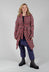 Longline Belted Coat in Fraise Check