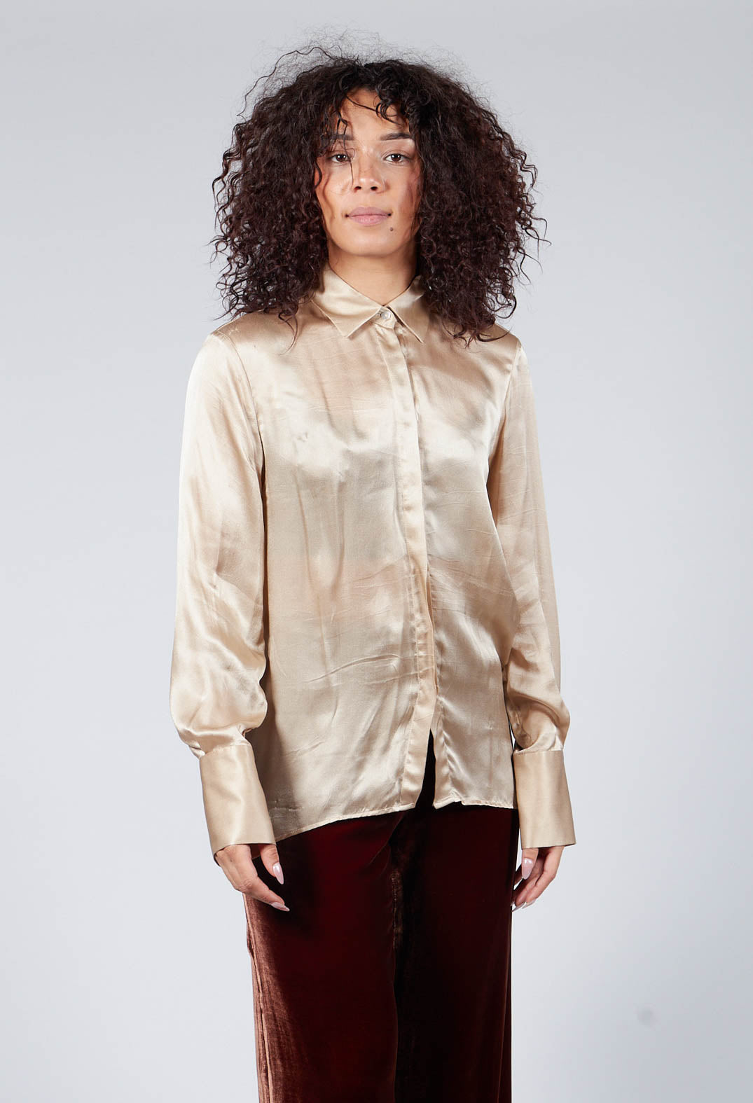 Long Sleeve Shirt in Champagne