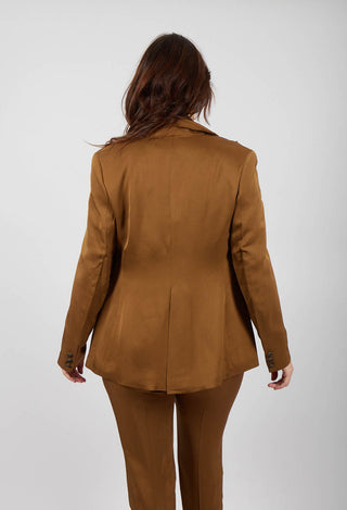 Notched Lapel Blazer in Rust