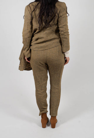 Straight Leg Pleated Trousers in Rock