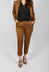 Straight Leg Pleated Trousers in Rust