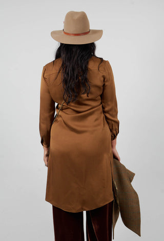Tunic Shirt Dress in Rust