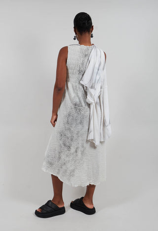 Alyson Dress with Hand Painting in White