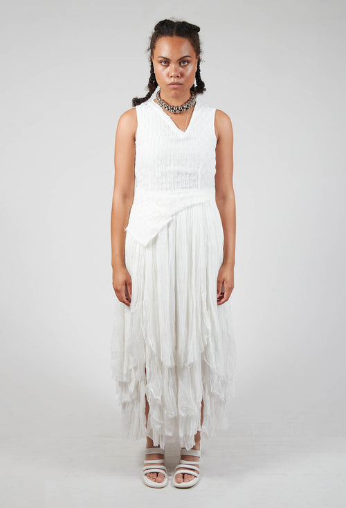 Oriel Dress with Cut Out Detail in White