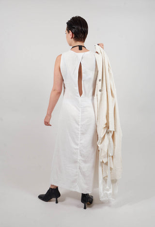 Edith Dress with Overlay in White