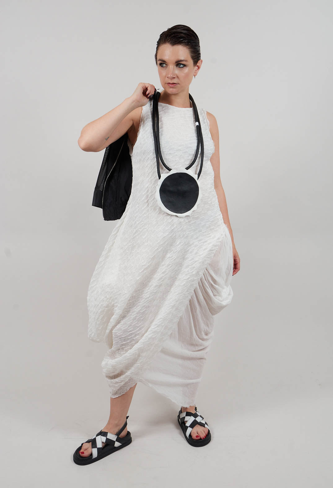 Bae Textured Dress in White