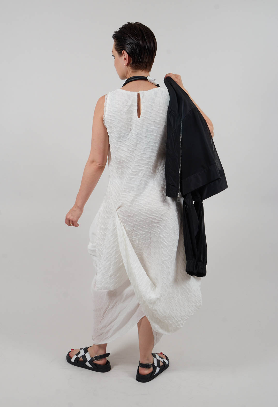 Bae Textured Dress in White