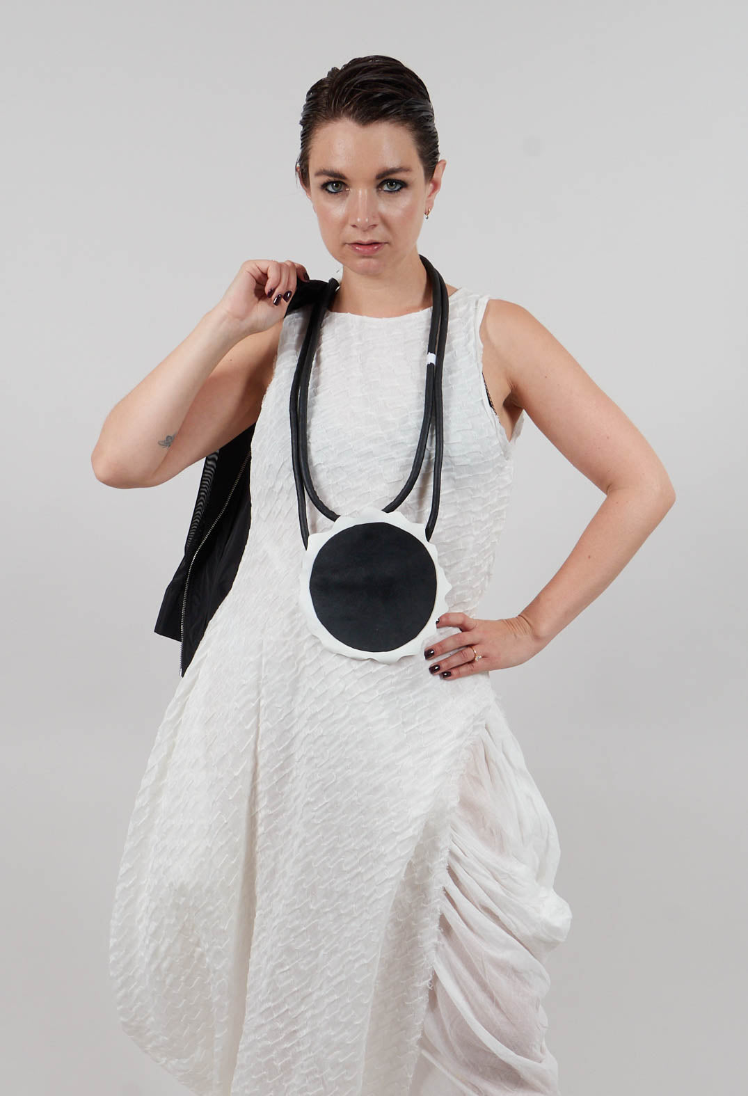 Bae Textured Dress in White