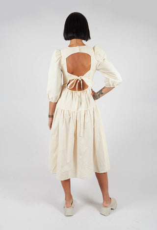 Backless Cream Shift Dress
