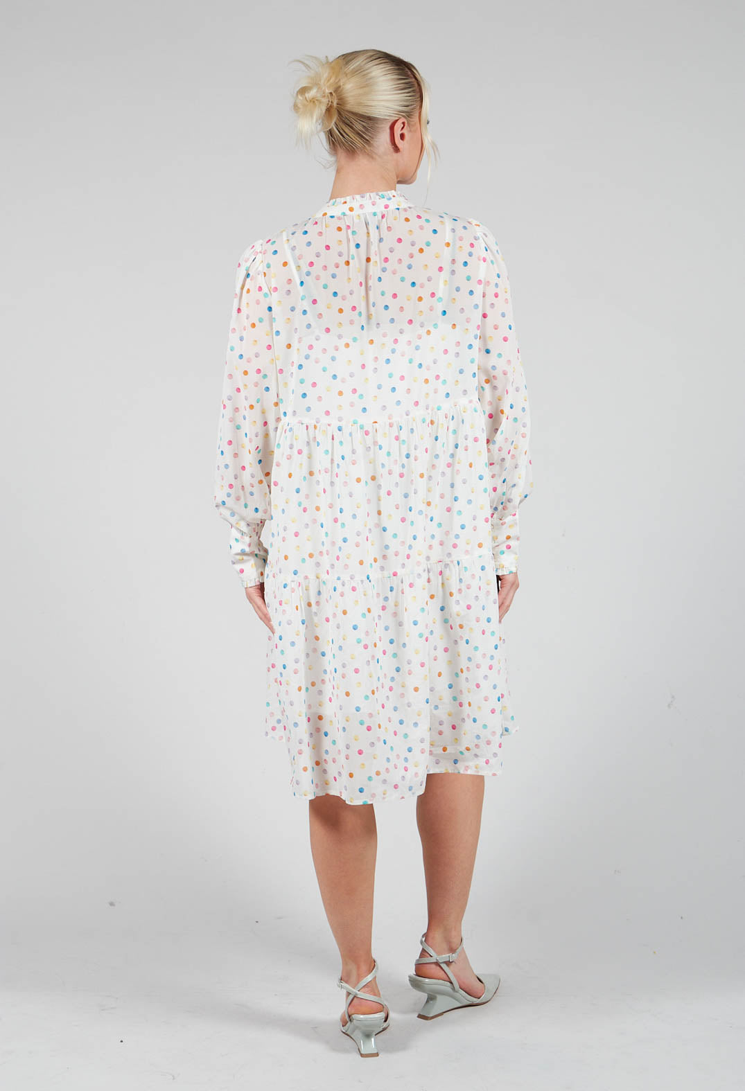 Mini Dress with Balloon Sleeves in Tivoli Mix