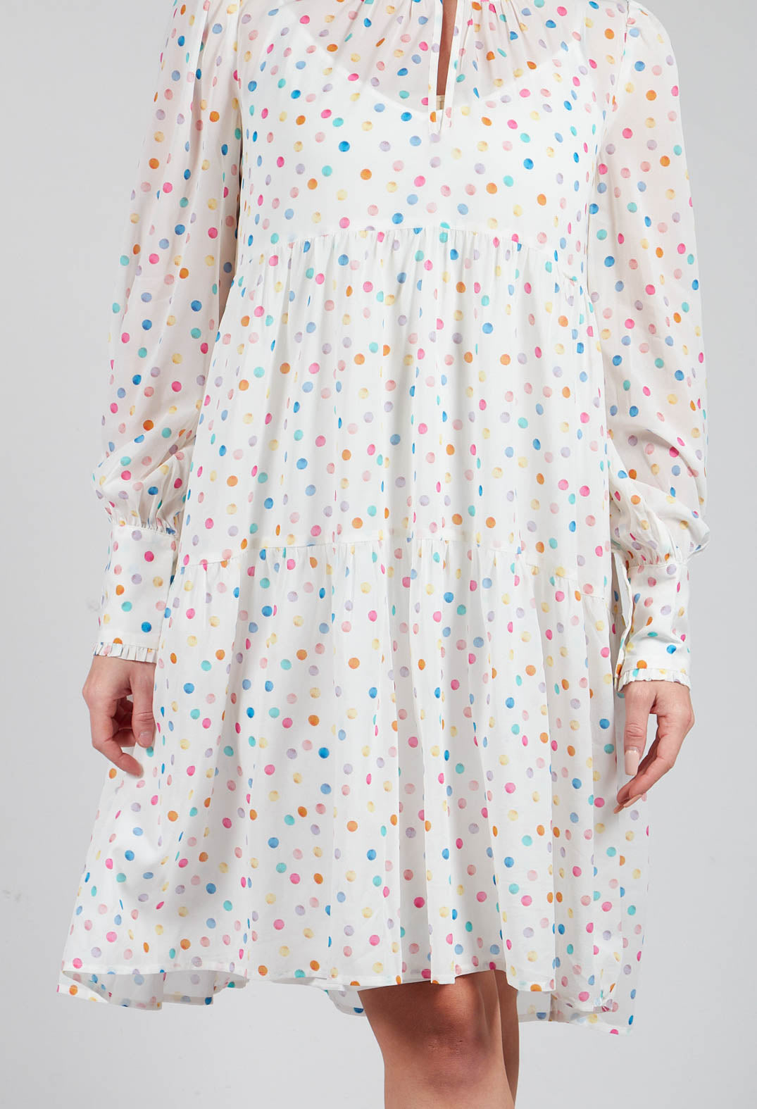 Mini Dress with Balloon Sleeves in Tivoli Mix