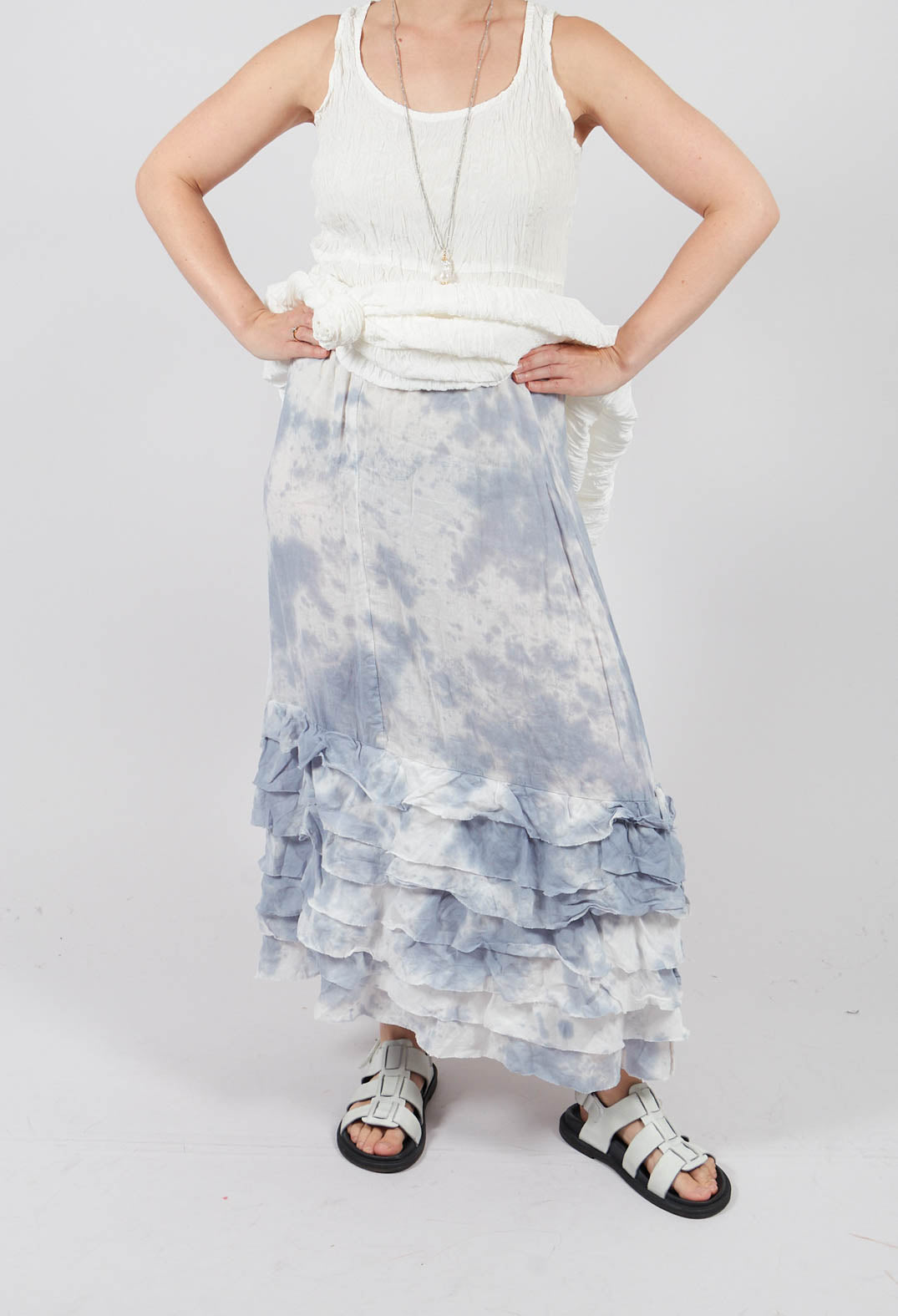 Zentralknapp Skirt in Wind Blue