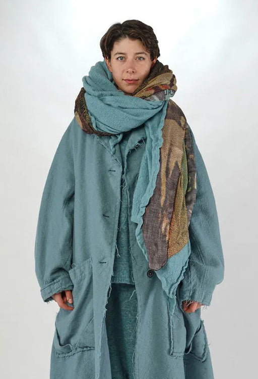 PRE-ORDER - Oversized Knitted Scarf in Pine (Pictured in Lagoon) - 2807703