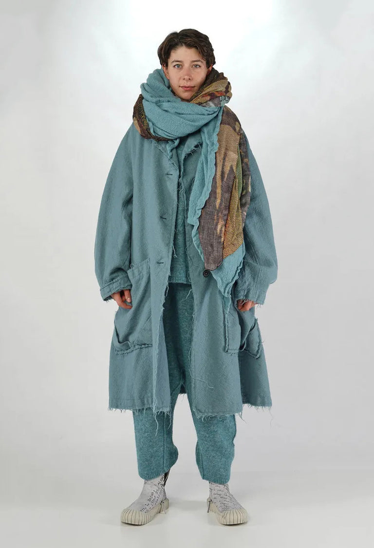 PRE-ORDER - Oversized Knitted Scarf in Pine (Pictured in Lagoon) - 2807703
