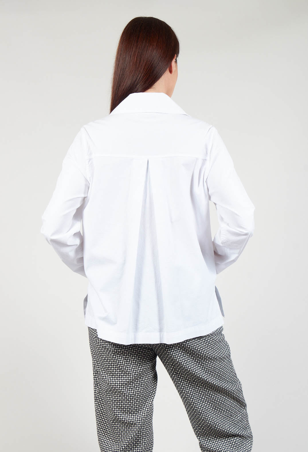 Long Sleeved Shacket in White