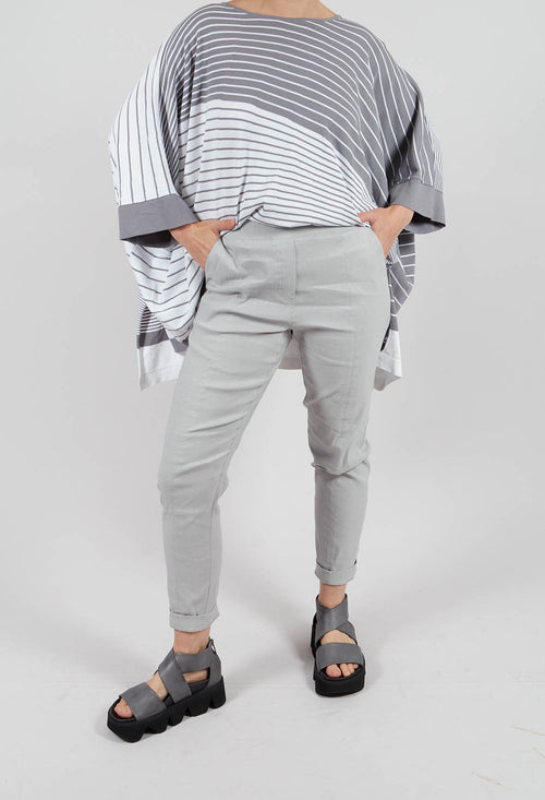 Pull on Trousers with Side Pockets in Grey