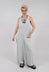 Jumpsuit with Front Zip Fastening in Light Grey