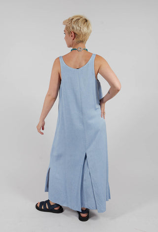 Dress with Split Overlay in Light Blue