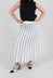 A Line Knitted Skirt in Grey and White Stripe
