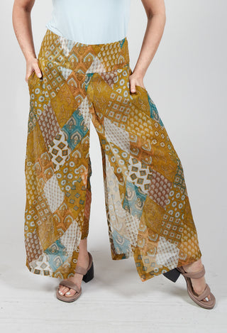 Patch Print Culottes in Green