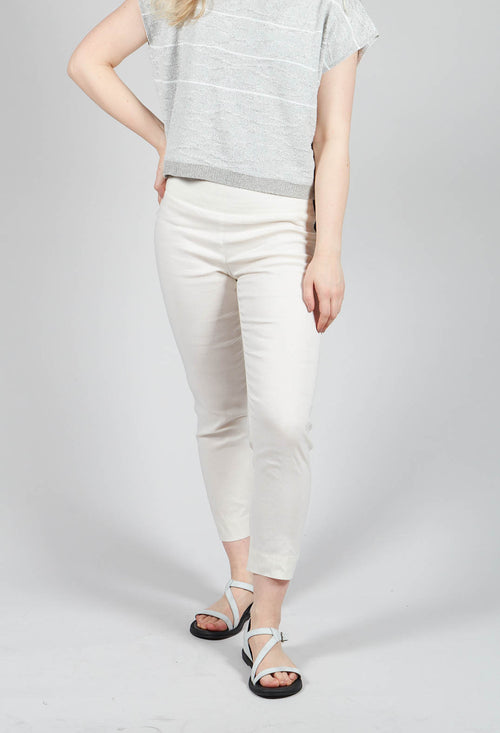 Soumia Slim Fit Trousers in White