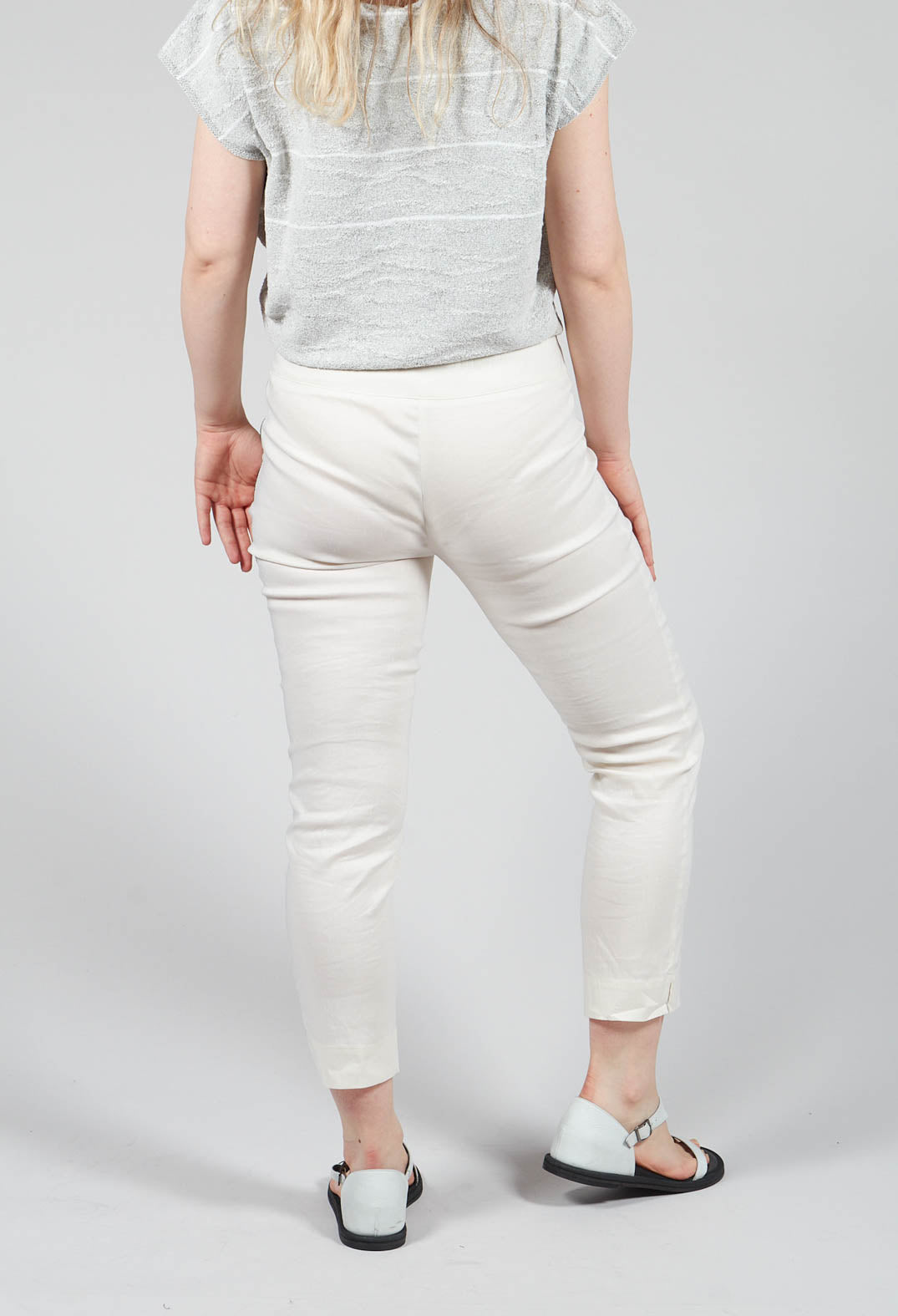 Soumia Slim Fit Trousers in White