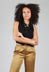Waistcoat with Faux Front Pockets in Black
