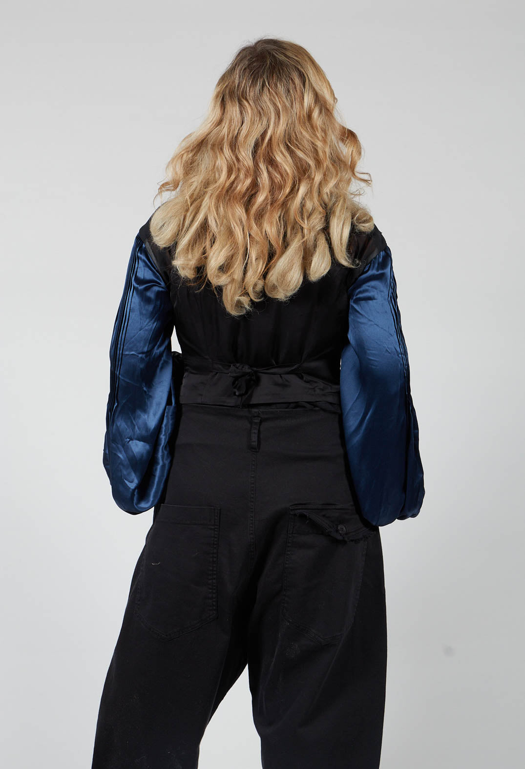 Waistcoat with Faux Front Pockets in Black