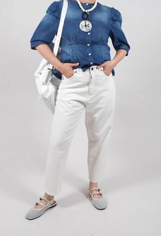 Straight Leg Jeans in White