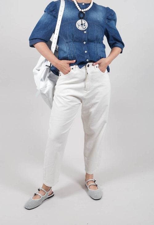 Straight Leg Jeans in White
