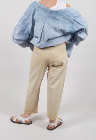 Straight Leg Jeans in Beige Dye Effect
