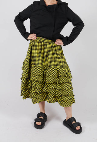 Mitteldeal Skirt in Ingwer Yellow and Black Check