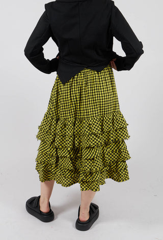 Mitteldeal Skirt in Ingwer Yellow and Black Check