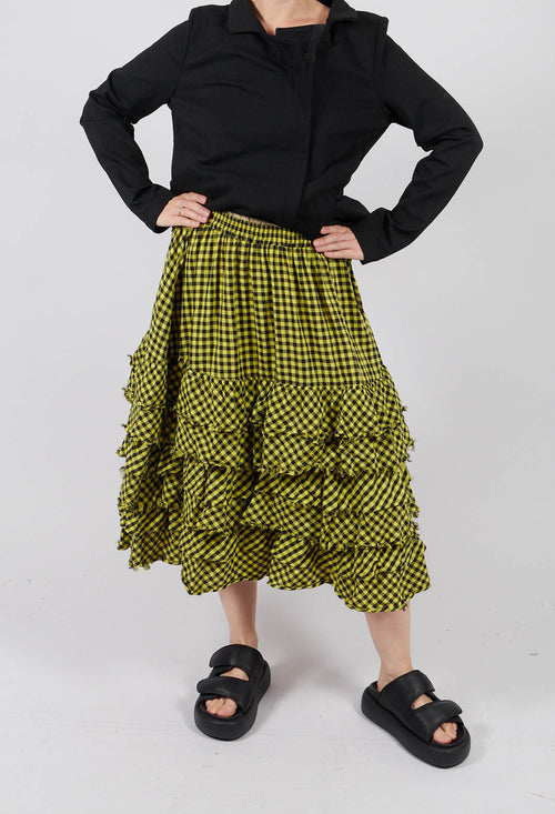 Mitteldeal Skirt in Ingwer Yellow and Black Check