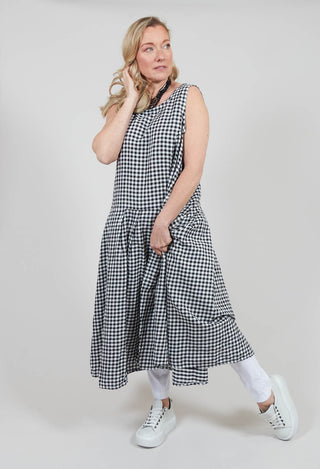 Herschneller Dress in Schnee Black and White Check