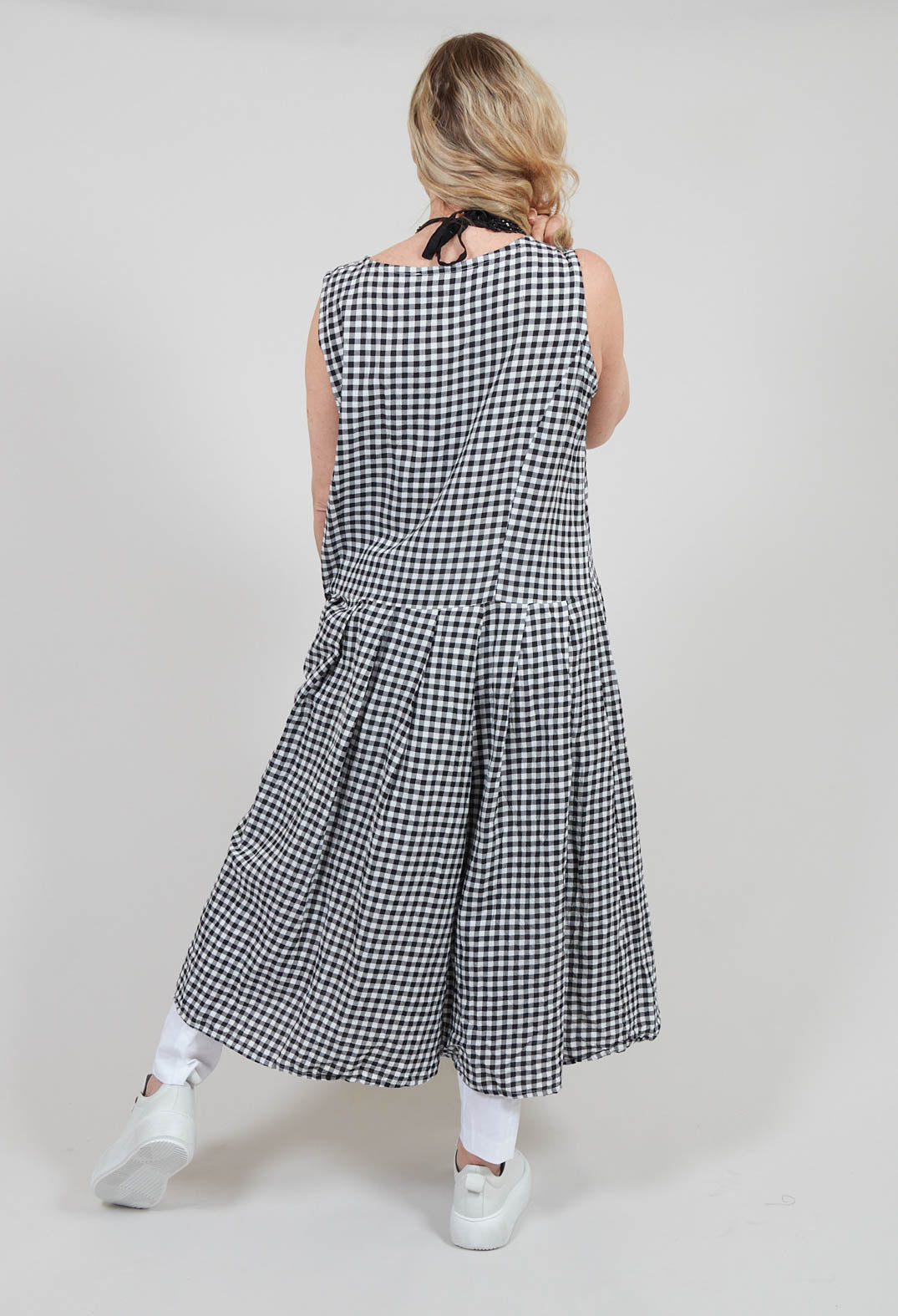 Herschneller Dress in Schnee Black and White Check
