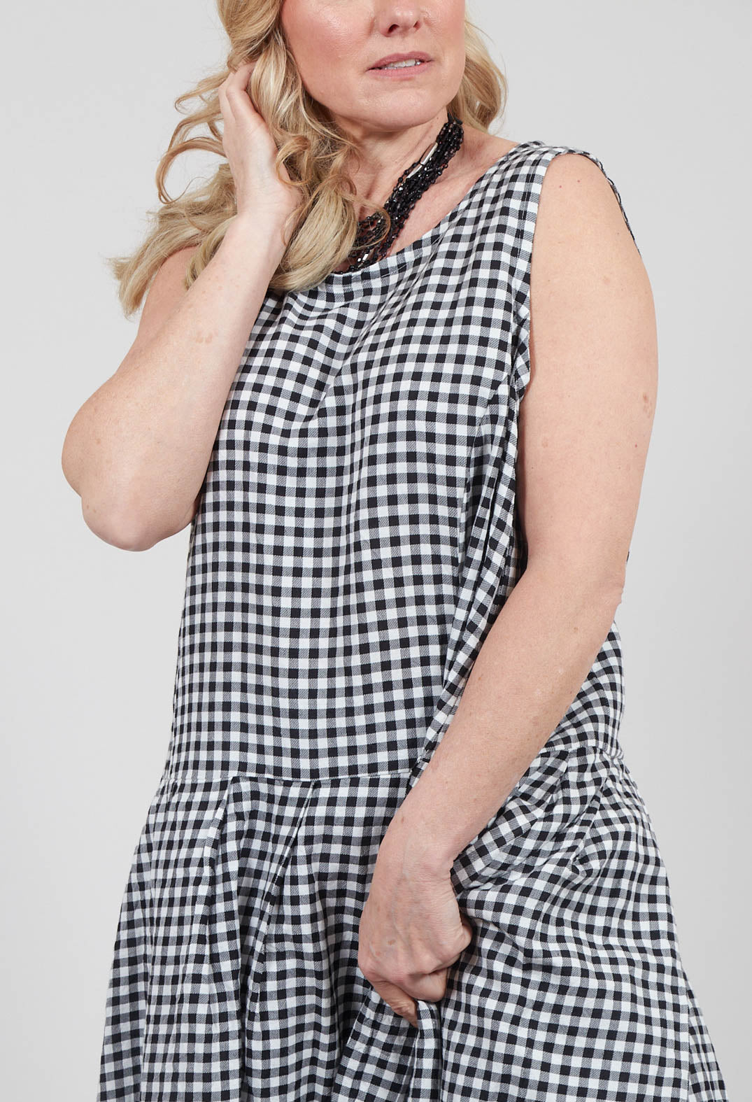 Herschneller Dress in Schnee Black and White Check