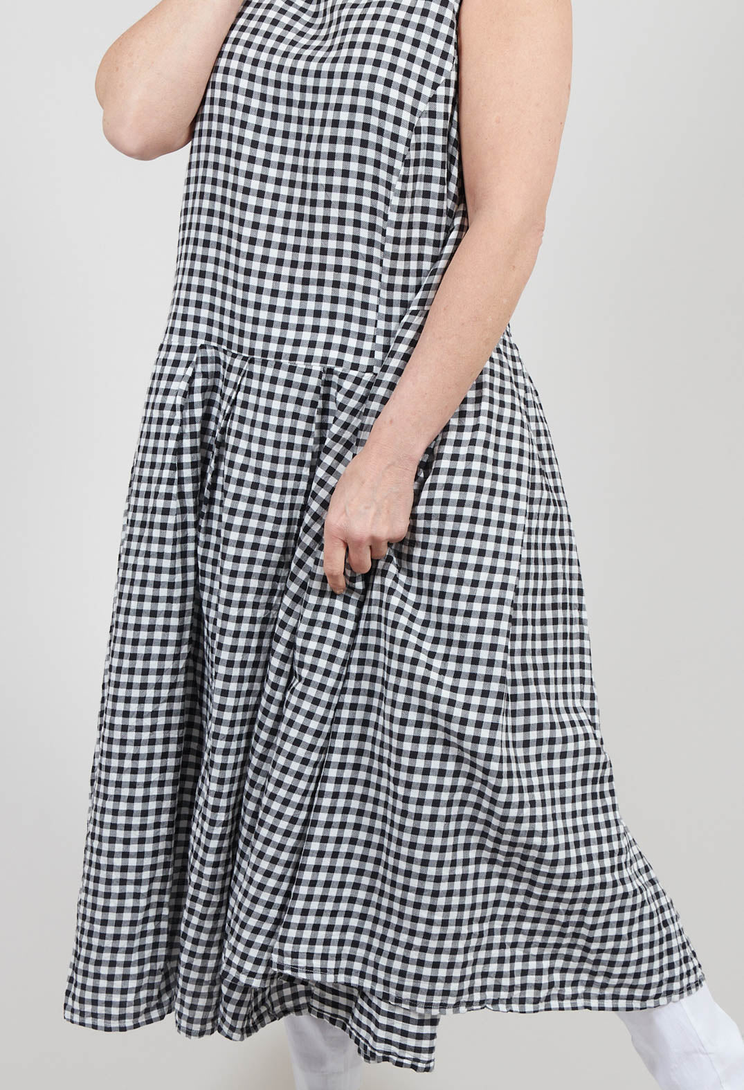 Herschneller Dress in Schnee Black and White Check