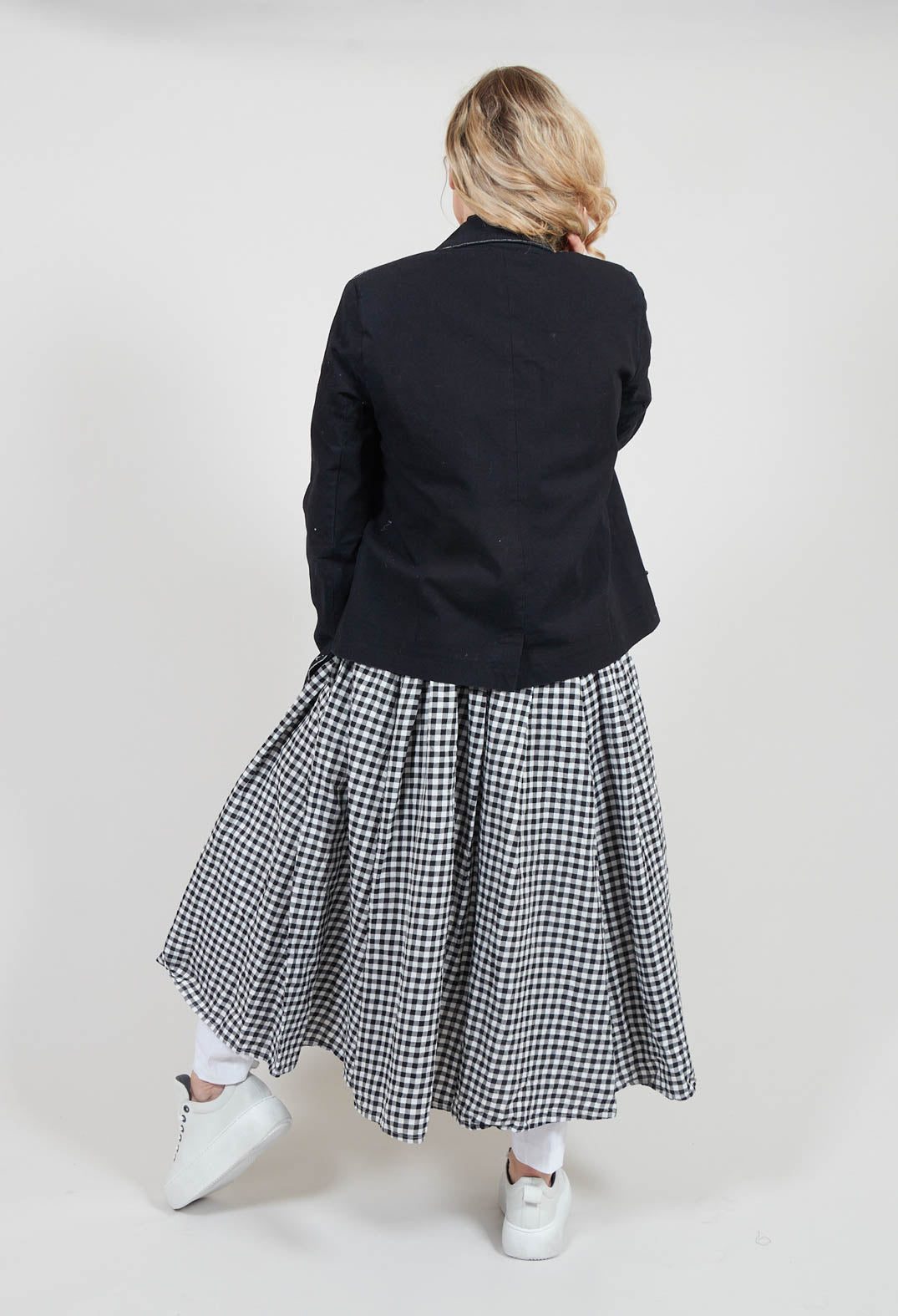 Herschneller Dress in Schnee Black and White Check