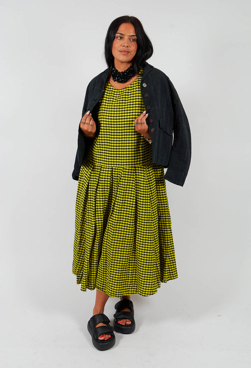 Herschneller Dress in Ingwer Yellow and Black Check