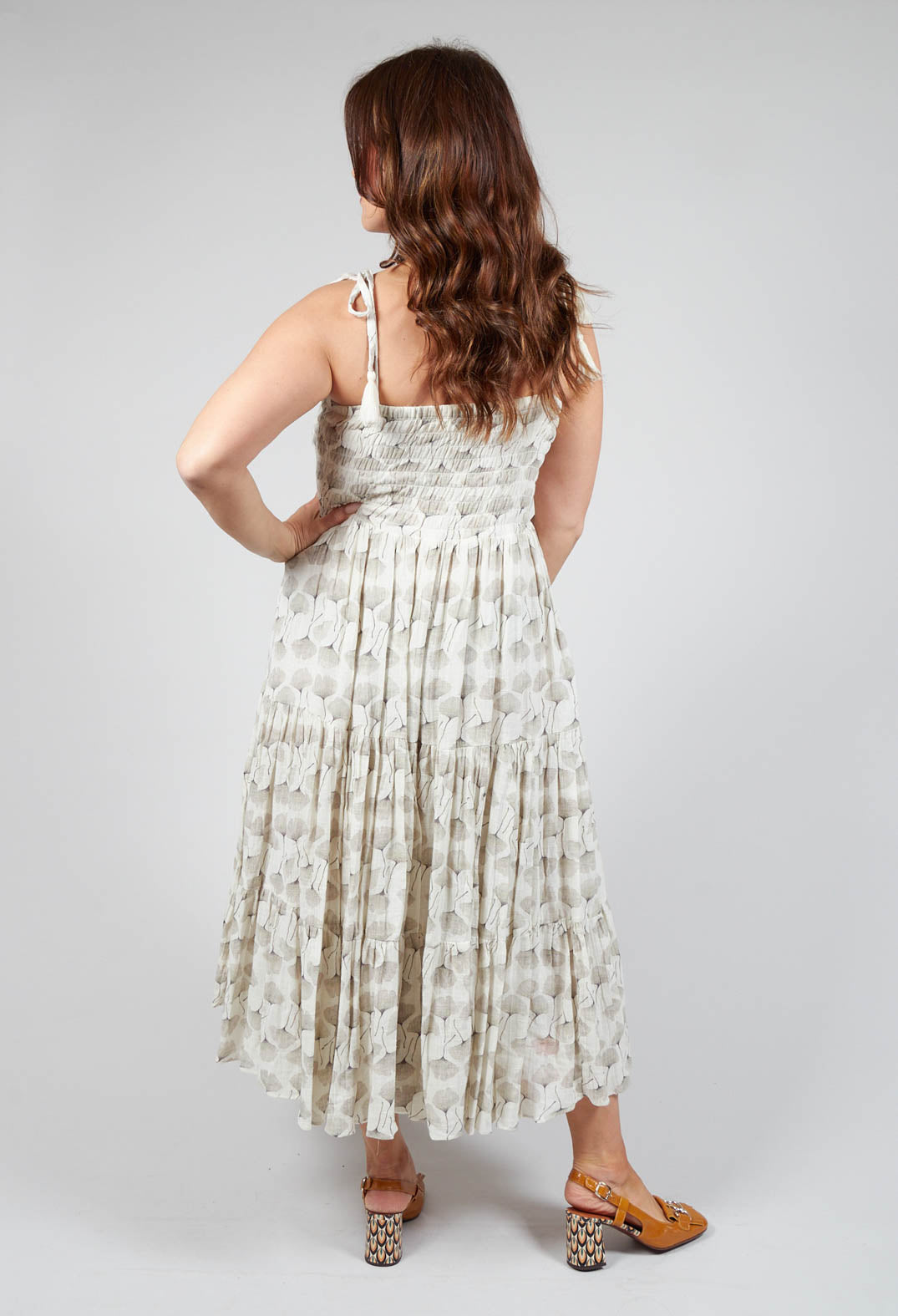 Tiered Shirred Dress in Diana Print